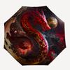 Galactic Dragon Yin-Yang Wall Clock: Cosmic Design for Your SpaceUmbrella, Portable 3-Fold Compact Umbrella for Men & Women Gift