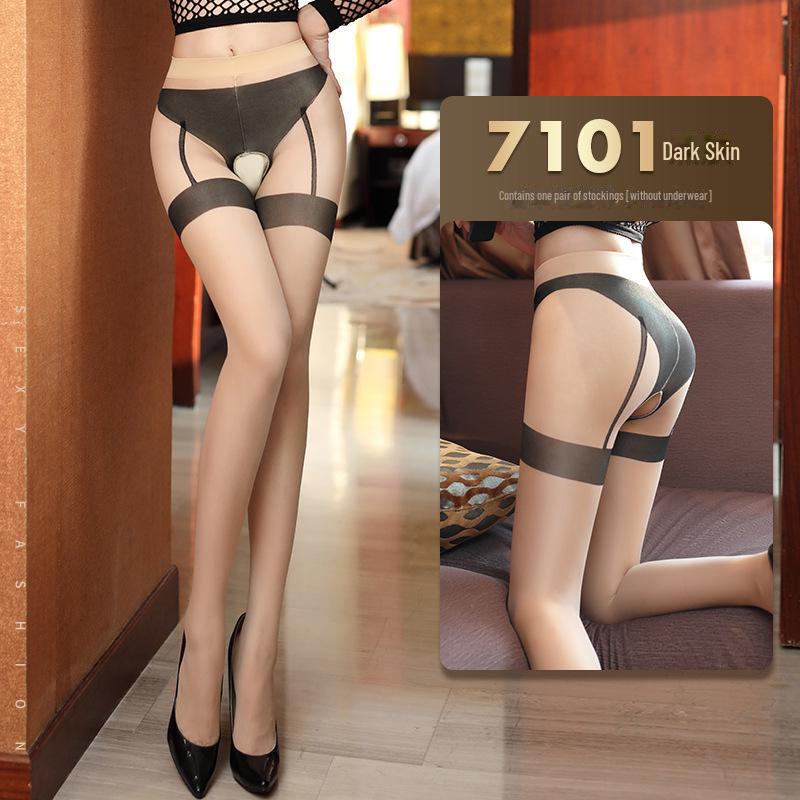 Manyan Sexy Lingerie: Garter One-Piece Sheer Stockings Collection 7096-7115