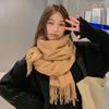 Women's Imitation Cashmere Winter Scarf - Thick Solid Color, Versatile Men's Shawl, Cashmere Wool Blend