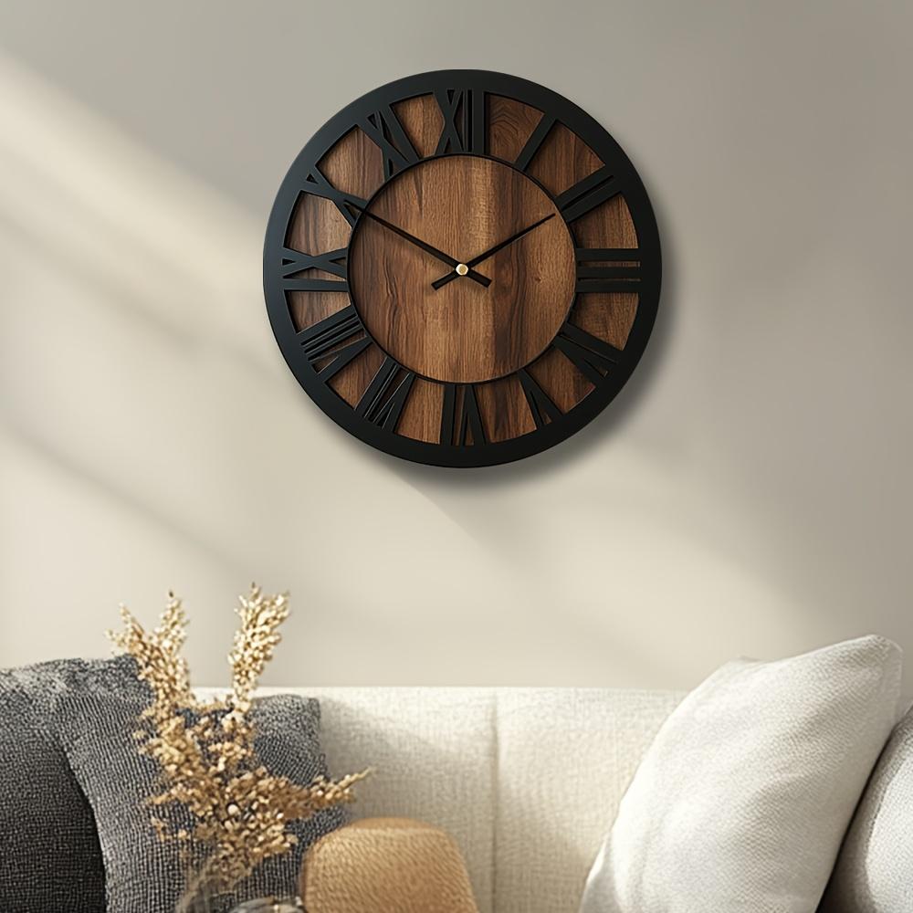 Vintage Wooden Wall Clock | Silent & Decorative | 3 Sizes Available | Perfect for Living Room & Office
