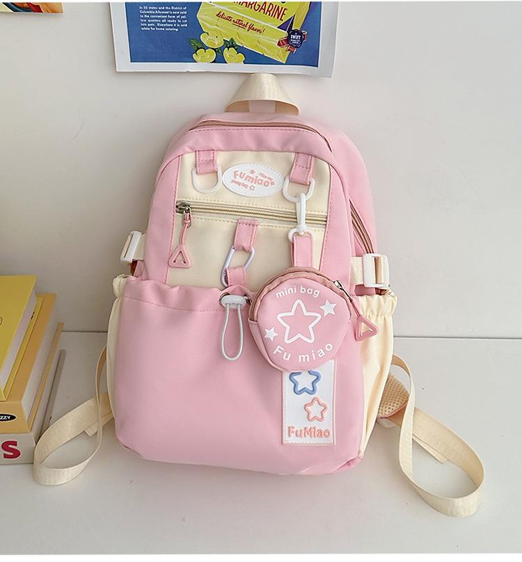 Schoolbag backpack cute girl schoolbag female Korean version star junior high school girl high school student large capacity high value backpack