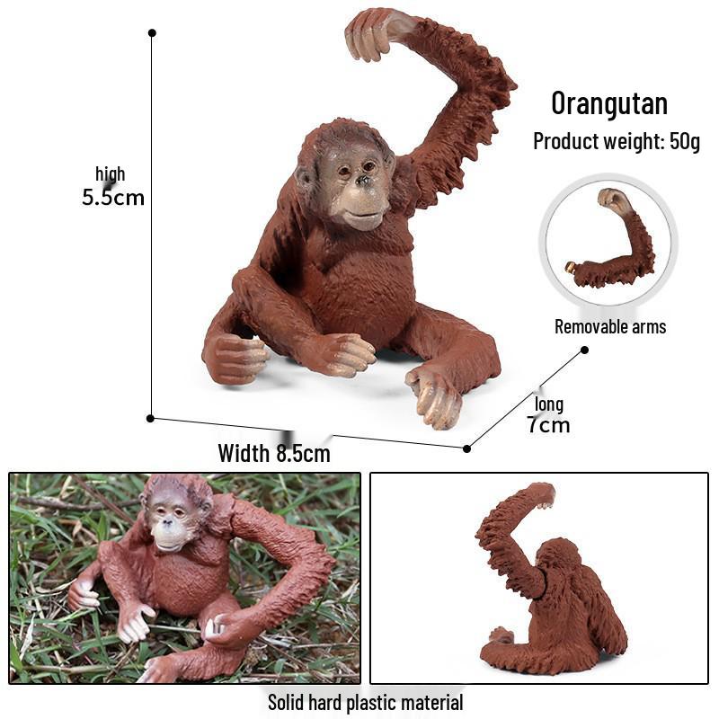 Cross-Border Children's Cognitive Animal Model: Gorilla, Monkey, Ape Toy Ornament