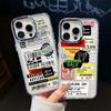 Luxury Stamp Label Barcode Phone Case for Xiaomi Redmi A3 A5 10C 12 13 13C 14C Note10 12 13 14 Pro Plus 4G 5G Transparent Cover