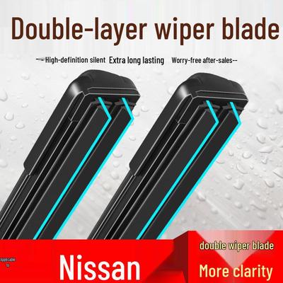 Rahmenloser Doppelgummi-Wischer für Sylphy, Qashqai, Livina, Tiida, Sunny, Teana, X-Trail Modelle