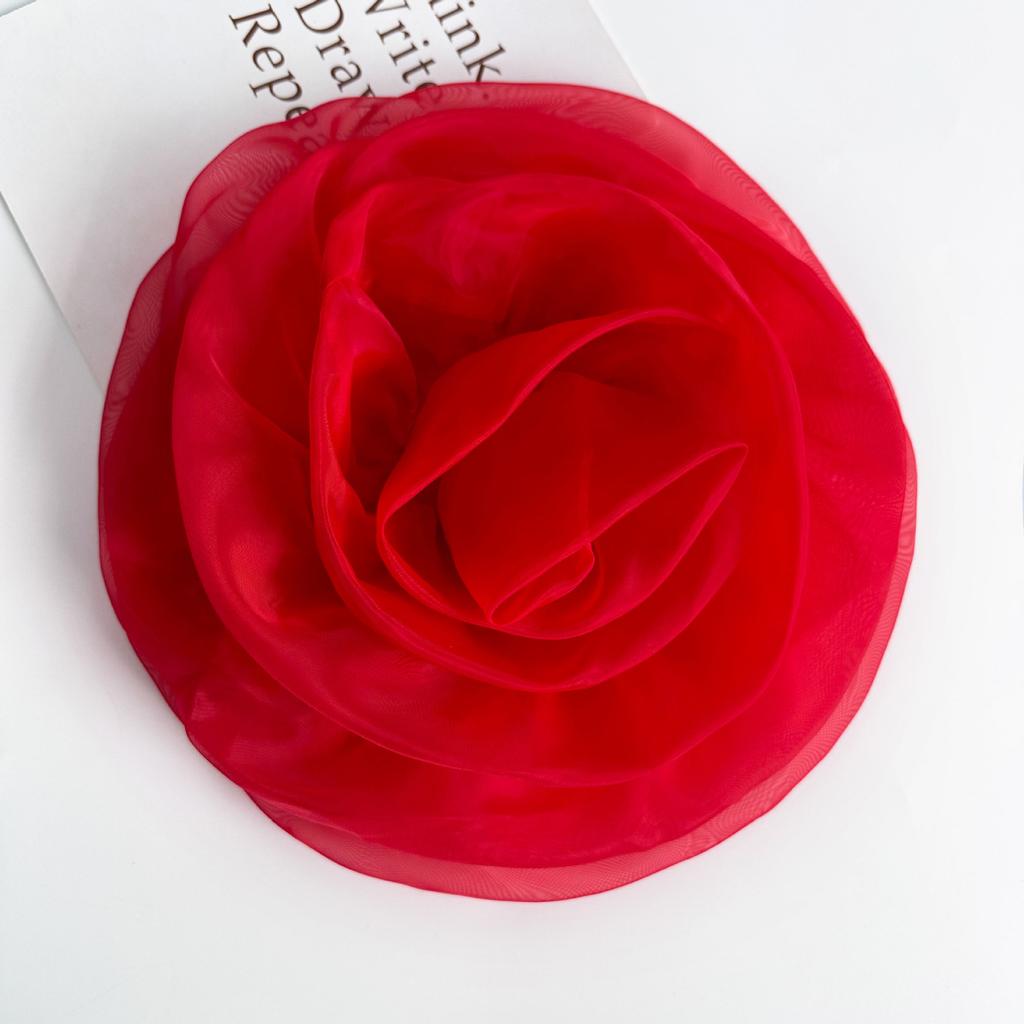 Color Organza Three-Dimensional Flower Corsage Decorative Cloth Sticker Handmade Diy Jewelry Accessories Simulated Flower Clothing Accessories