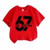 Kids Boys Girls Crew Neck Short Sleeve 100% Cotton T-Shirt, Stylish 6 7 Number Print Casual Soft Breathable Tee for Daily Wear School Summer Outfits 2