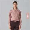 Womens Hooded Zip-Up Sweatshirt Loose Fit Warm Long Sleeve Casual Yoga Top Winter Running Gym