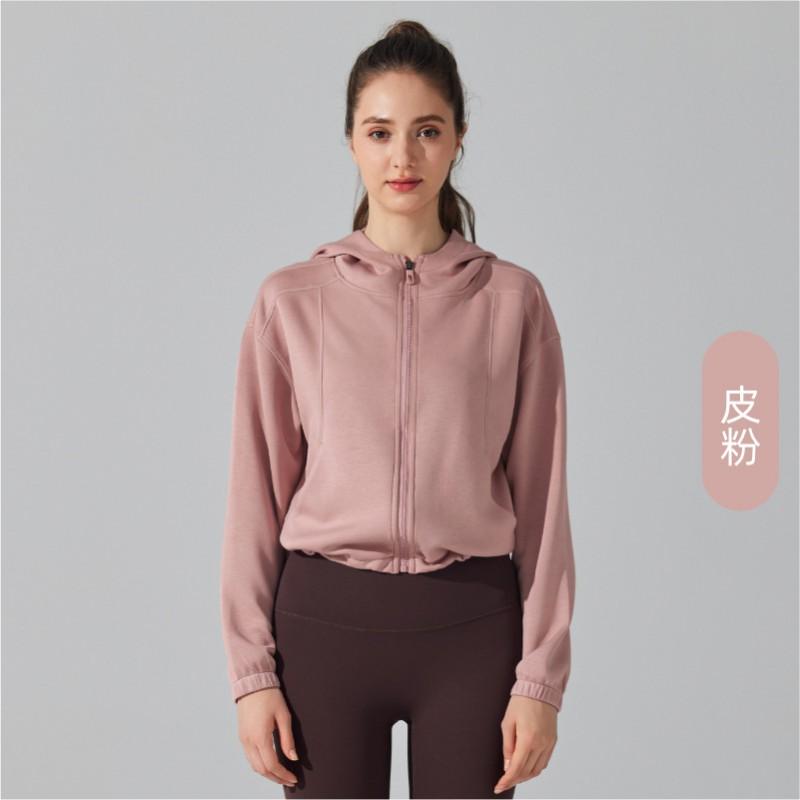 Womens Hooded Zip-Up Sweatshirt Loose Fit Warm Long Sleeve Casual Yoga Top Winter Running Gym