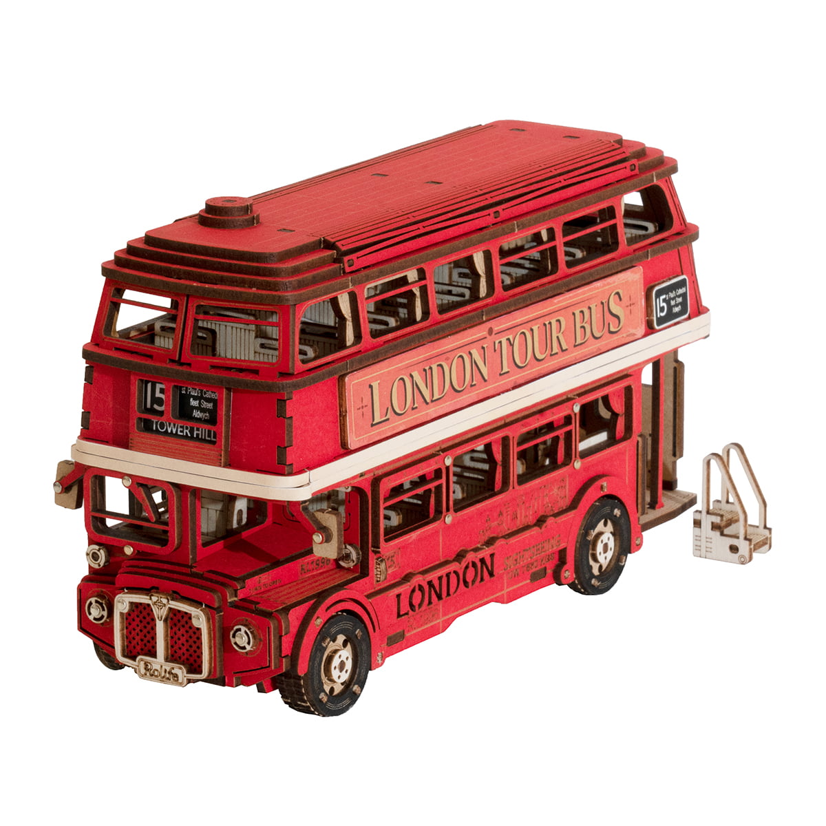 Robotime Rolife London Tour Bus 3D Wooden Puzzle Tgm02