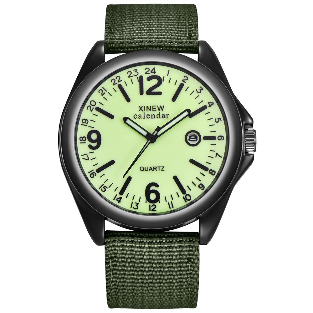 Men's Fashion Nylon Quartz Date Wristwatch 1814