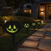 Festive Halloween Holiday Decor Pumpkin Yard Sign with Stake, Glow In The Dark Reusable Garden Spooky Silhouette Stake for Outside Patio Lawn Stakes
