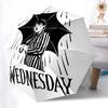 1 Stück Wednesday Addams Automatischer Regenschirm Langlebiger Eisenrahmen & Kunststoffgriff, Geschenk für Männer & Frauen, Robuste Konstruktion yy250902031