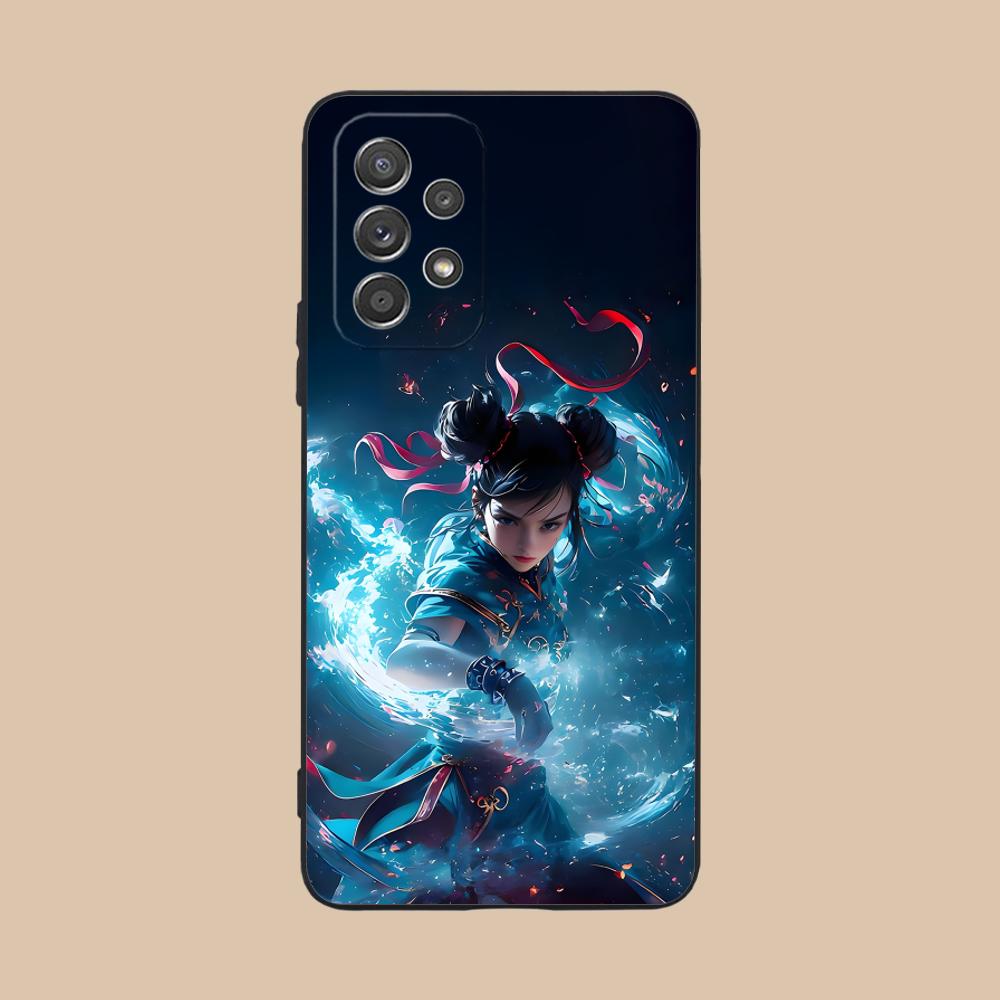 Street Fighter Chunli Phone Case for Samsung Galaxy A56 55 54 53 52 51 36 35 34 23 16 15 5G Colorful Cover Cover Luxury Pretty