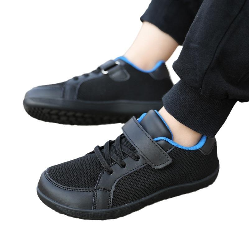 Autumn new men's and women's low-top wide-head shoes fly-woven Velcro casual fashion sneakers
