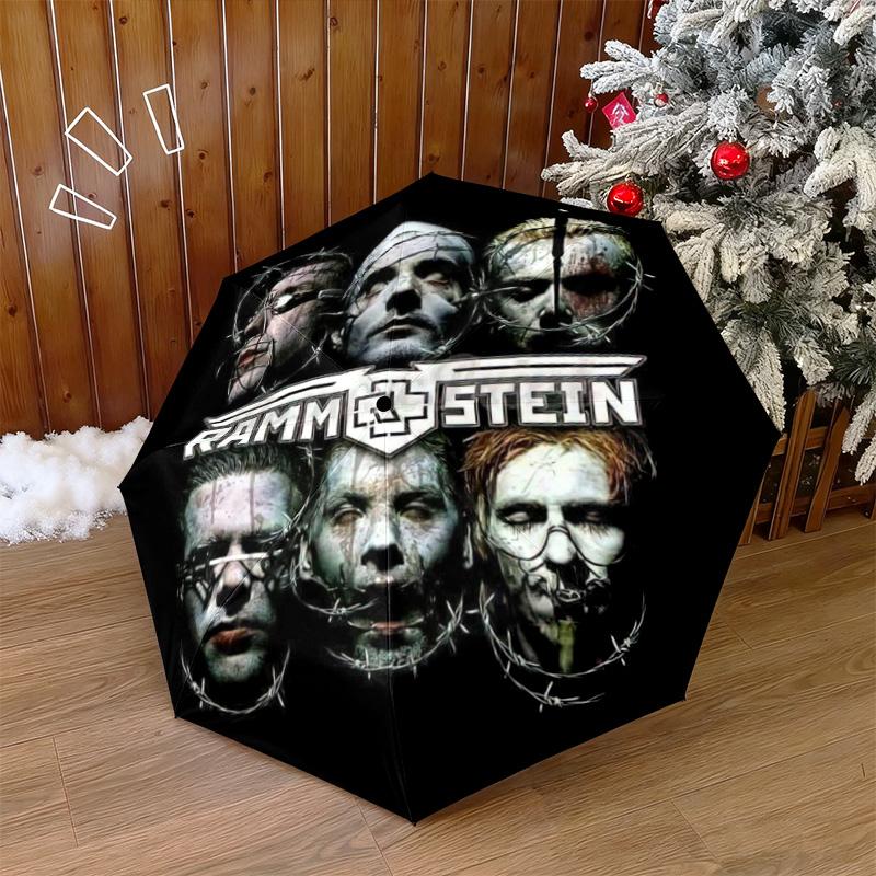 Famous German Rock Heavy Metal Band Rammstein Till Lindemann Umbrella, a Portable Iron Travel and Camping Essential Umbrella H5
