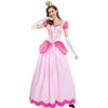 Super Mario Princess Peach Halloween Cosplay Costume