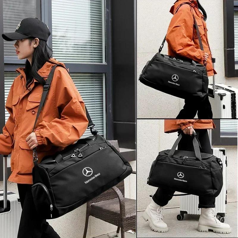 FA01 Auto Sporttasche Große Kapazität Umhängetasche Reise Rucksack Zubehör Für Mercedes Benz AMG A C E Klasse W201 W210 W108 W204 W205 W