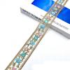 5yards 4cm Embroidered Flower Ribbon, Ethnic Lace Trimming  for DIY Sewing Clothes, Bag Accessories Curtain/Tablecloth Decor