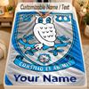 Flannel BlanketSheffield Wednesday FC Custom Name Text Personalized Soft Warm Throw Blanket Home Decor Gift