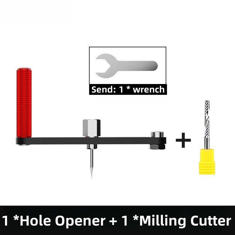Compass Circle Cutter Round Cutting Tool with Milling Cutter Adjustable Holesaw for Drywall Aluminum Boards Carpentry Crafts