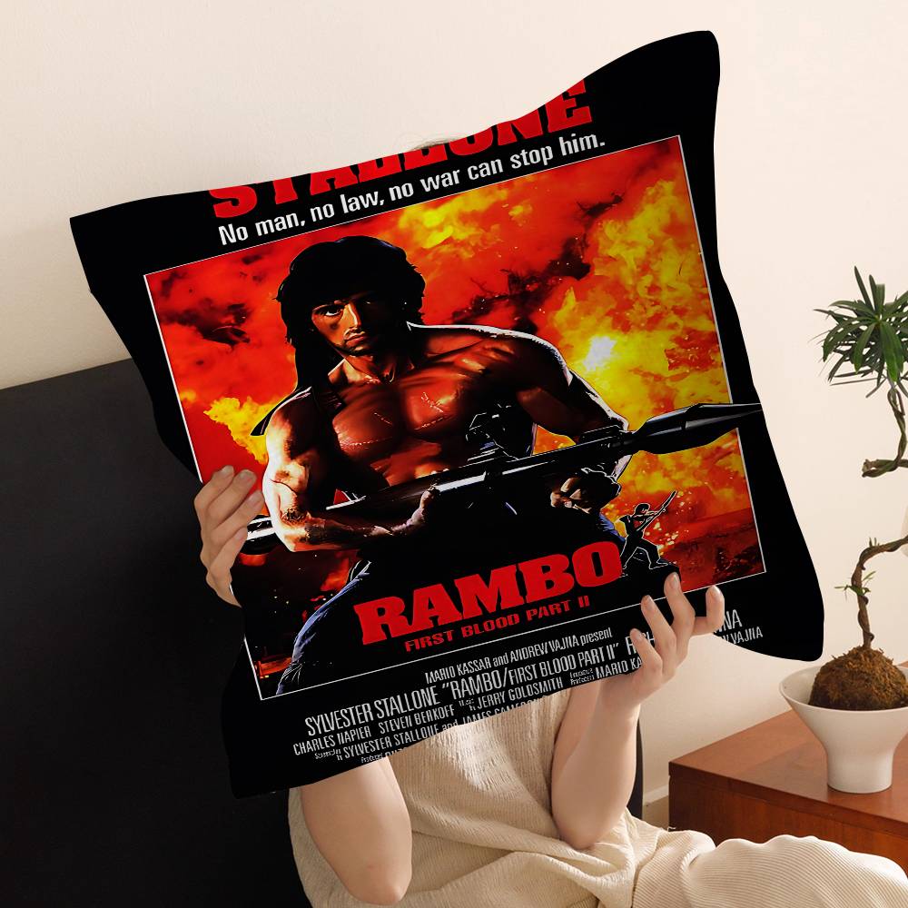 Classic Movie Rambo First Blood Vintage Maple Design Cushion Cover Happy Autumn Harvest Decor Holiday Decorati Pillow Cover