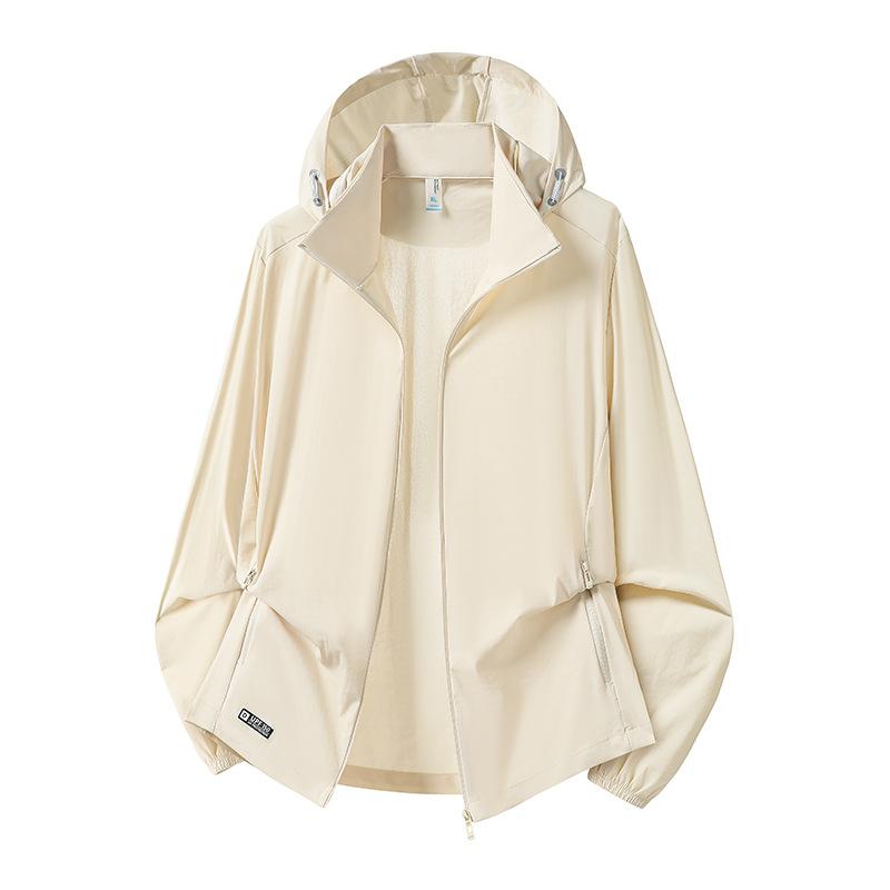 UPF10 + New Sunscreen Clothing for Men and Women Loose and Quick-drying Ice Silk Jacket Outdoor UV Protection Light Skin Clothing for Women