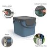 Rotho Albula Système De Séparation Des Déchets 40l Pour La Cuisine, Plastique (PP) Sans BPA, Bleu/anthracite, 40l (39,8 X 35,8 X 33,