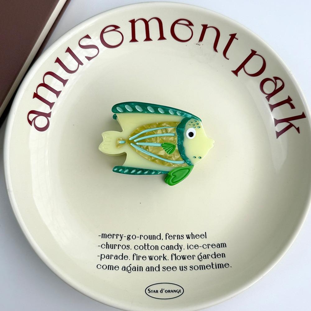 Personalized Hairpin Ocean Fish Hair Claw Acetate Acetic Acid Marine Animals Hair Clip Geometry Colorful Fish Grab Clip Female
