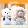 Bear Wedding Gift Plush Toy With Soft Short Plush For Romantic Gifts And Special Occasions
