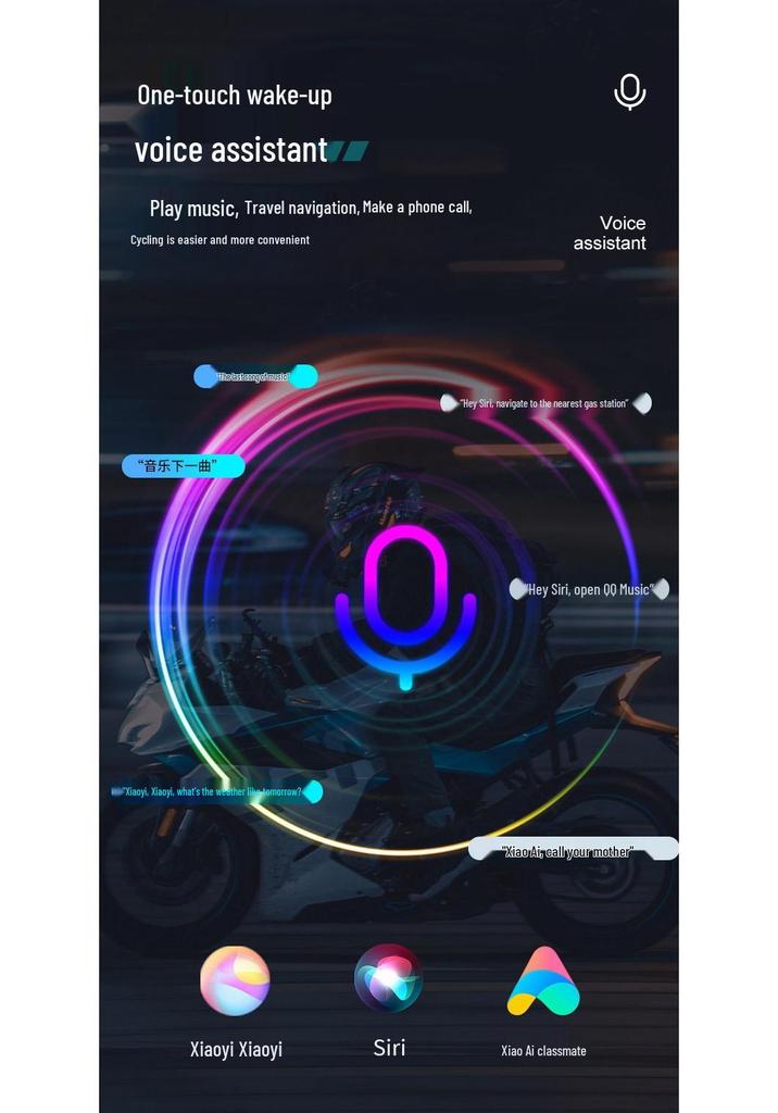 Auriculares Bluetooth para Casco de Motocicleta Y12 con Cancelación de Ruido, Larga Duración de Batería, para Cascos Integrales y Semi-Integrales.