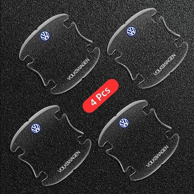 Car Door Handle Bowl Transparent Sticker Anti-collision Protection Strips For Volkswagen VW Golf 4 7 MK3 4 7 Touran Polo Passat zr0