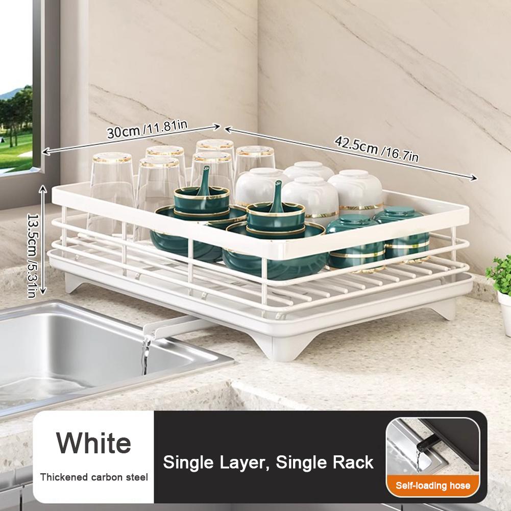 Dish Drying Rack with Drainboard Sink Organizer Dish Racks Dish Strainer Shelf for Kitchen Storage Counter Organizer