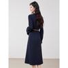Women's Shirt Collar A-Line Midi Dress