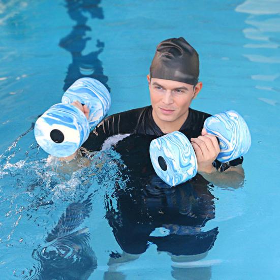 Water Dumbbells Aqua Fitness Barbells EVA Foam Water Weights for Pool Resistance Training Aerobic Exercise Equipment for Men Women Weight Loss