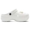 Crocs Classic Platform Clog Sweet Rose Cat Pink Gradient EVA Sweet Girl Hole Shoes Unisex White