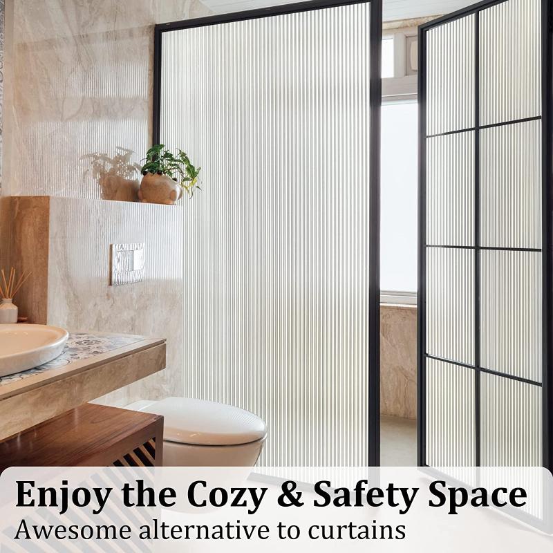 Opaque Window Privacy Film for Glass Self-adhesive Decorative Window Sticker for Home Office