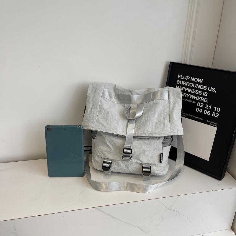 Nylon Bag Women's Large Capacity Multi-Use Shoulder Bag Student Crossbody Bag Solid Color Backpack