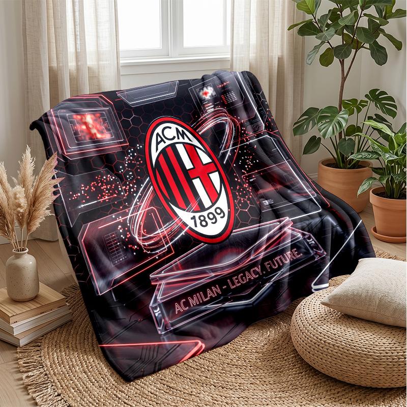 AC Milan Theme blanket Soft Flannel Blanket Plush Throw Blanket Cozy Sofa Bed Blanket for Home Decor