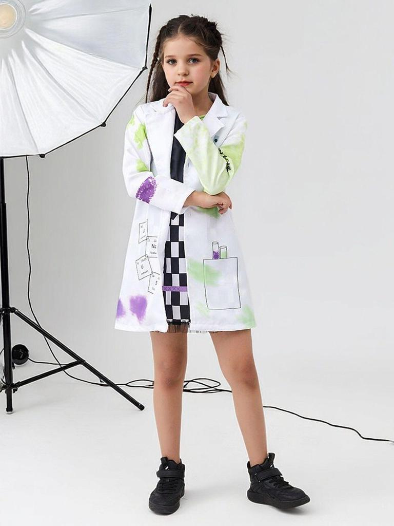 Children's Mad Scientist Halloween Costume - White Coat Role-Playing Set