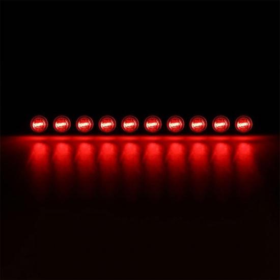10X Round LED Red 3/4'' Marker LED Side Truck Clearance Lights Trailer Lamp New