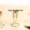 Nordic Style Desktop Card & Photo Holder: Creative Paperclip Stand for Business Cards & Notes
