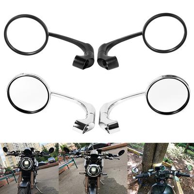 1 pár Motocyklové spätné zrkadlá 8mm10mm Okrúhle zrkadlá na riadidlá Univerzálne pre Honda Harley Kawasaki Atď.