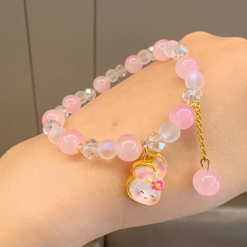 Cartoon Cute Sanrio  Bracelet Girls Kawaii Bracelet Creative Hello Kitty Beaded Bracelet Girl Gifts