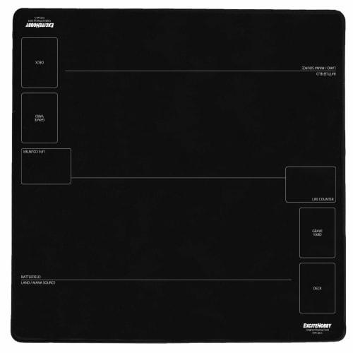 EXCITE HOBBY Playmat, Simple Design, Non-Slip Rubber Mat for Card Games, Easy Turning, Magic: The Gathering (MTG) Cards, Battlefield, 60cm x 60cm