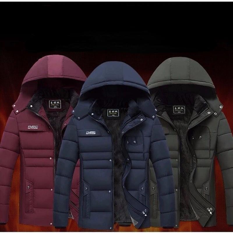Parka Uomo Cappotti Giacca Invernale Uomo Addensare Cappuccio Impermeabile Outwear Caldo Cappotto Abbigliamento per Padri Casual Uomo Soprabito Regali