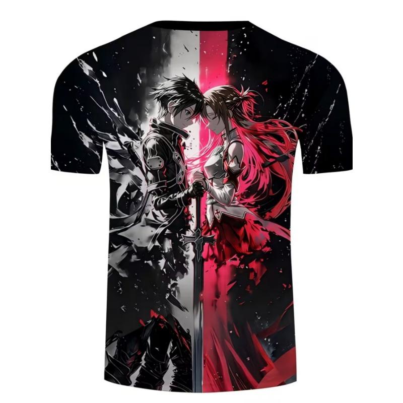 Men's Fashion 3D Printed Men's T-Shirt Round Neck Short Sleeve Trendy Street Wear