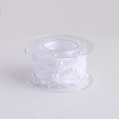 Dekoration 1 Rolle 4,5m Perlengarn Floristenbedarf Geschenkverpackung Perlenband Perlenband DIY Blumenverpackungsband