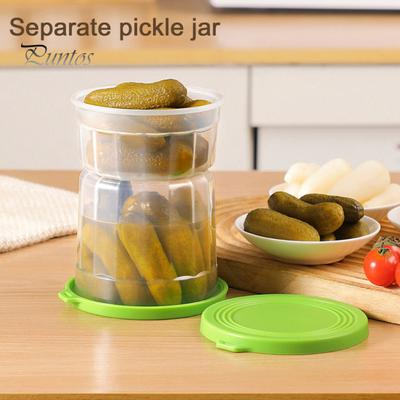 Hourglass Pickle Jar Pickle Juice Separator Food Grade BPA Free Leak Resistant Airtight Pickle Organizer Storage Jar