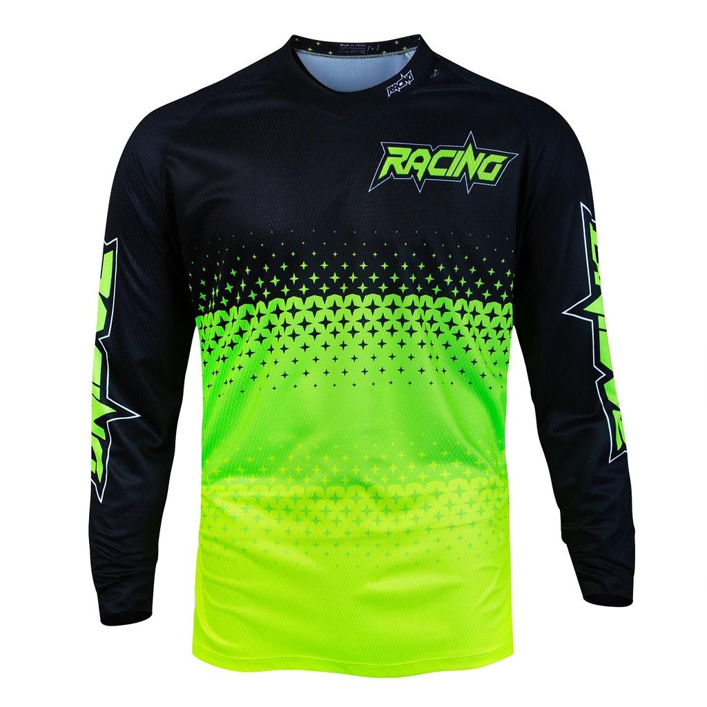 Spring and Autumn Round Neck 3D Printed Top Mountain Bike Jersey Fashionable Casual Sports Long Sleeved Men's T-shirts