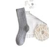 Proste Pogrubione Grube Igły Jednolity Kolor Ciepłe Skarpety z Wełny Polarowej Dziecięce Skręcane Ciepłe Magazynujące Ciepło Skarpety Damskie